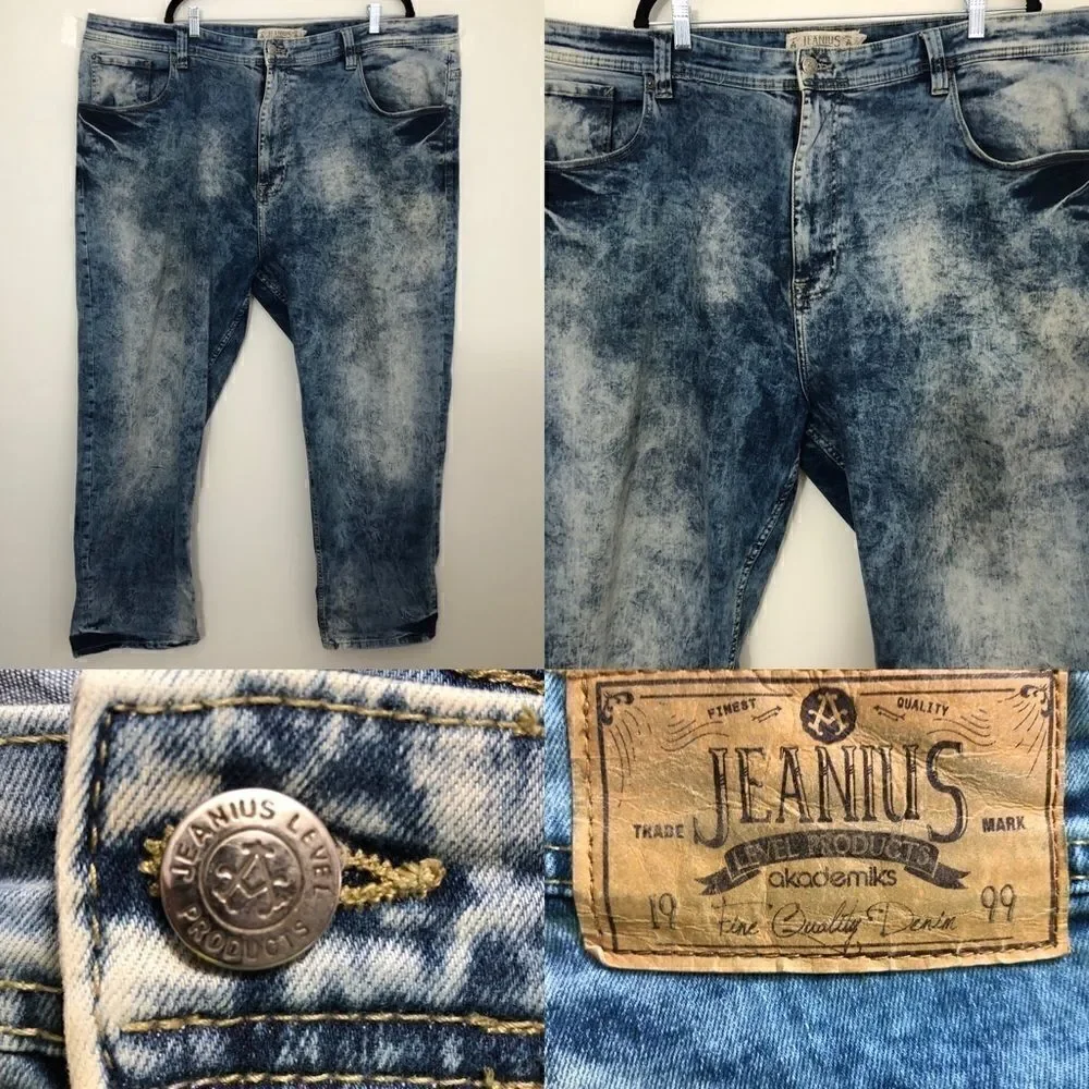 Jeanius Stone Washed Size 50 by 32 Jeans!
